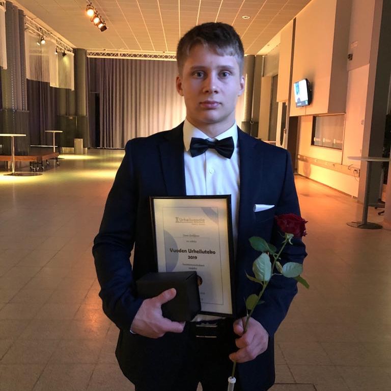 Urheilugaala 2020: Jonni Sarkkiselle lajiliiton urheiluteko palkinto!