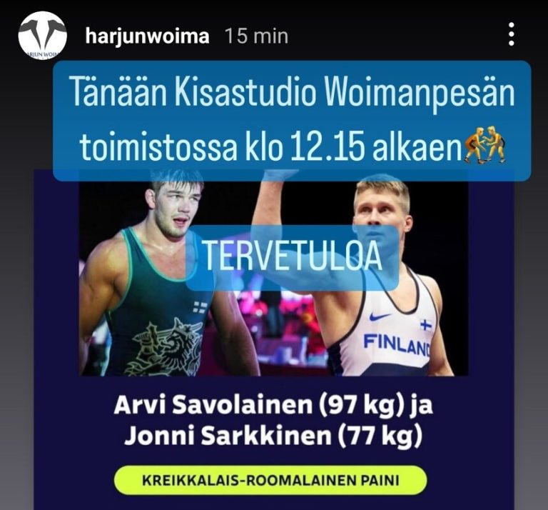 Jonnin Olympialaisten kisastudio Woimanpesällä